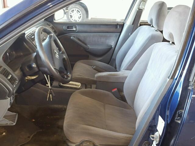 2HGES16594H564760 - 2004 HONDA CIVIC LX BLUE photo 9