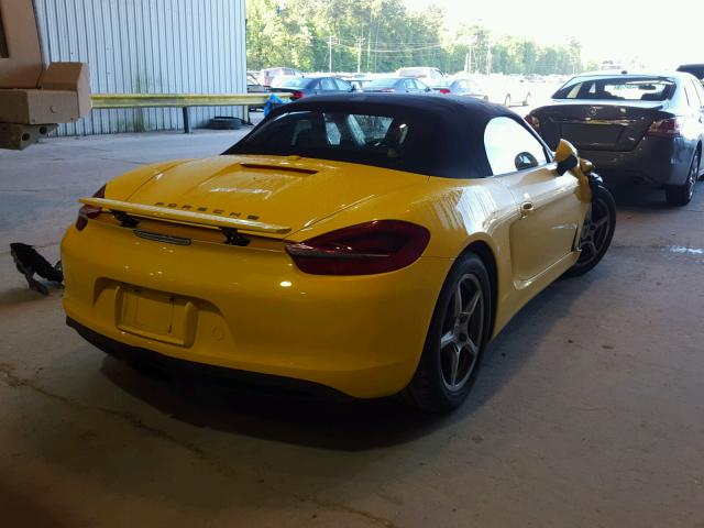 WP0CA2A85EK120527 - 2014 PORSCHE BOXSTER YELLOW photo 4