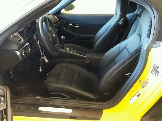 WP0CA2A85EK120527 - 2014 PORSCHE BOXSTER YELLOW photo 5