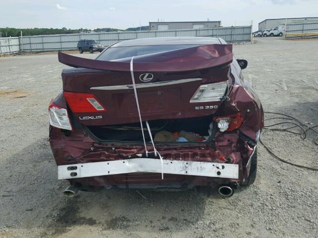 JTHBJ46G172016450 - 2007 LEXUS ES 350 BURGUNDY photo 9