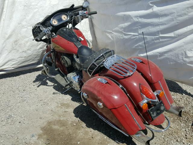 56KTCAAA9E3318300 - 2014 INDIAN MOTORCYCLE CO. CHIEFTAIN RED photo 3