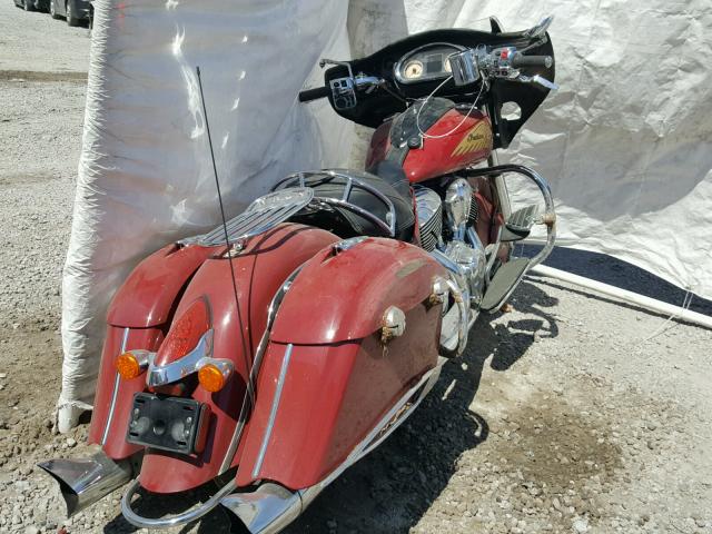 56KTCAAA9E3318300 - 2014 INDIAN MOTORCYCLE CO. CHIEFTAIN RED photo 4