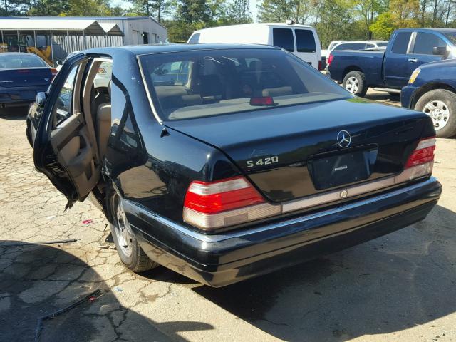 WDBGA43G9WA396491 - 1998 MERCEDES-BENZ S 420 BLACK photo 3