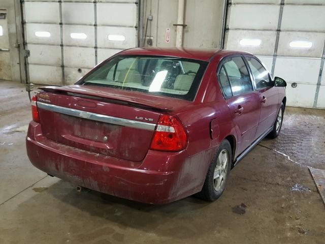 1G1ZT54865F161655 - 2005 CHEVROLET MALIBU LS RED photo 4