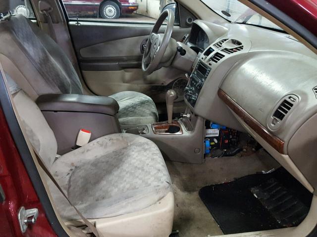 1G1ZT54865F161655 - 2005 CHEVROLET MALIBU LS წითელი ფოტო 5