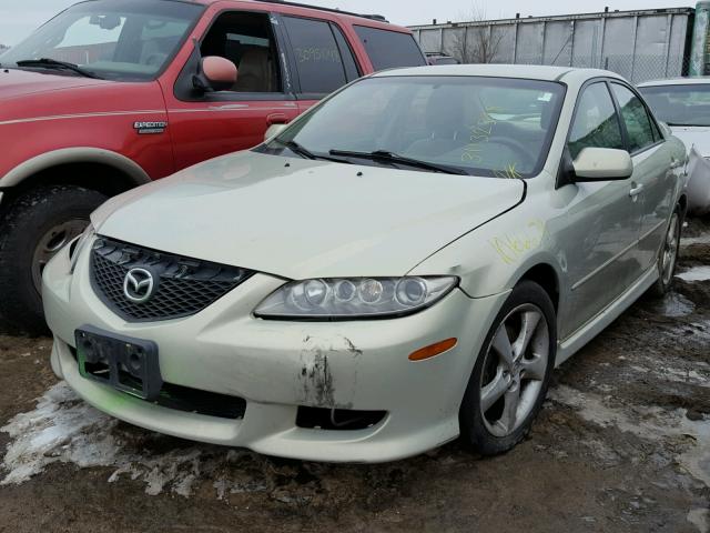 1YVFP80DX45N28249 - 2004 MAZDA 6 S GOLD photo 2