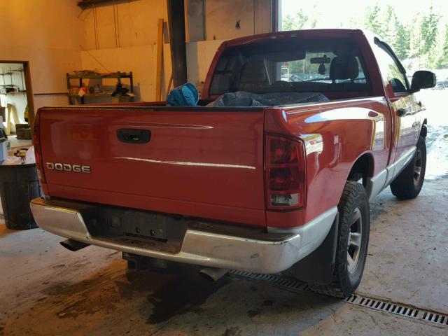 1D7HA16N04J201699 - 2004 DODGE RAM 1500 S RED photo 4