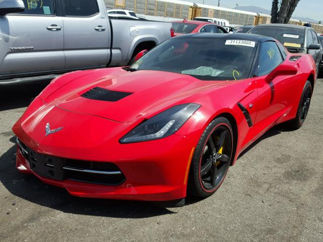 1G1YE2D77F5114167 - 2015 CHEVROLET CORVETTE S RED photo 2