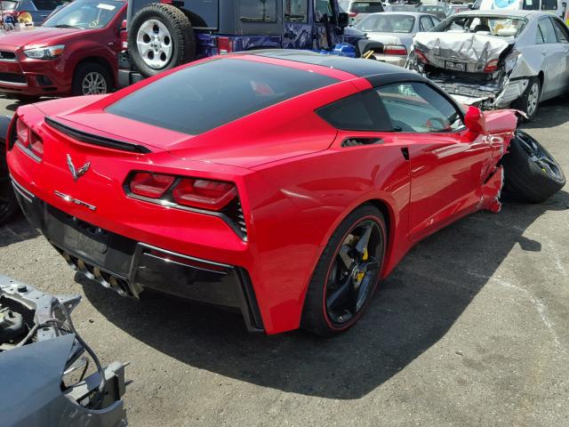 1G1YE2D77F5114167 - 2015 CHEVROLET CORVETTE S RED photo 4