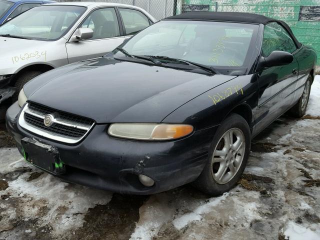 3C3EL55H9VT611037 - 1997 CHRYSLER SEBRING JX BLACK photo 2