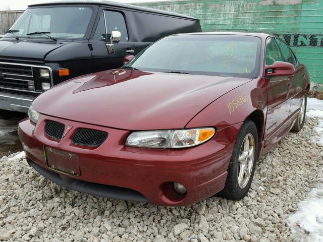 1G2WP52K83F118689 - 2003 PONTIAC GRAND PRIX RED photo 2