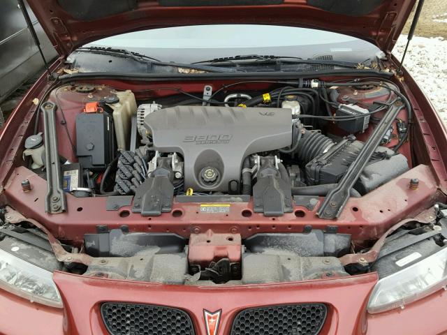 1G2WP52K83F118689 - 2003 PONTIAC GRAND PRIX RED photo 7