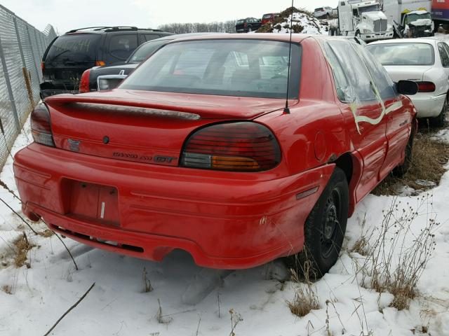 1G2NW52M3VC846716 - 1997 PONTIAC GRAND AM G RED photo 4