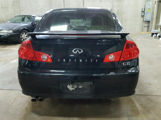 JNKCV51E35M201590 - 2005 INFINITI G35 BLACK photo 9