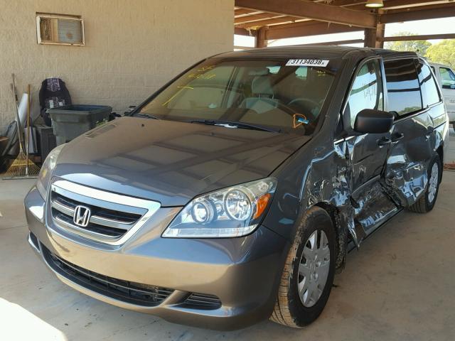 5FNRL38247B026490 - 2007 HONDA ODYSSEY LX GRAY photo 2