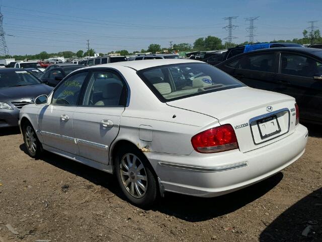 KMHWF35H43A767143 - 2003 HYUNDAI SONATA GLS WHITE photo 3