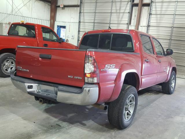 5TFLU4EN8EX090297 - 2014 TOYOTA TACOMA DOU 红色 照片 4