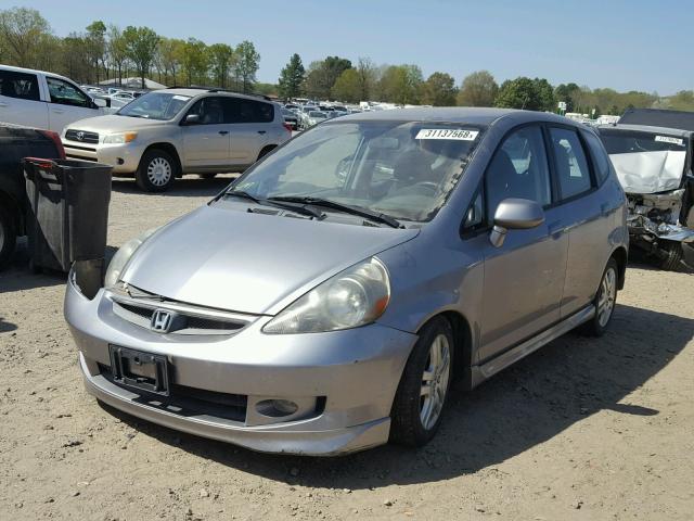 JHMGD38617S065482 - 2007 HONDA FIT S ვერცხლისფერი ფოტო 2