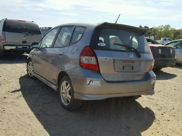 JHMGD38617S065482 - 2007 HONDA FIT S SILVER photo 3