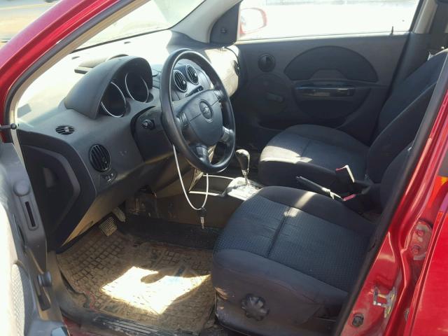KL1TD566X6B573986 - 2006 CHEVROLET AVEO BASE Qırmızı foto 5