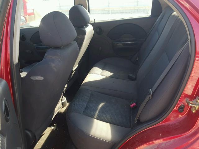 KL1TD566X6B573986 - 2006 CHEVROLET AVEO BASE Qırmızı foto 6