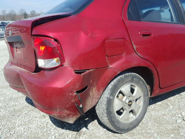 KL1TD566X6B573986 - 2006 CHEVROLET AVEO BASE Qırmızı foto 9