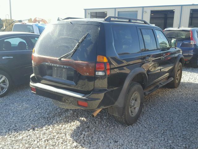 JA4LS21H13J026901 - 2003 MITSUBISHI MONTERO SP BLACK photo 4