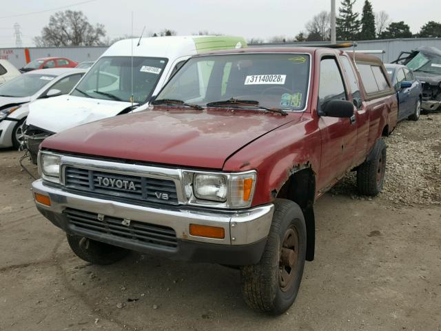 JT4VN13D3M5051786 - 1991 TOYOTA PICKUP 1/2 RED photo 2