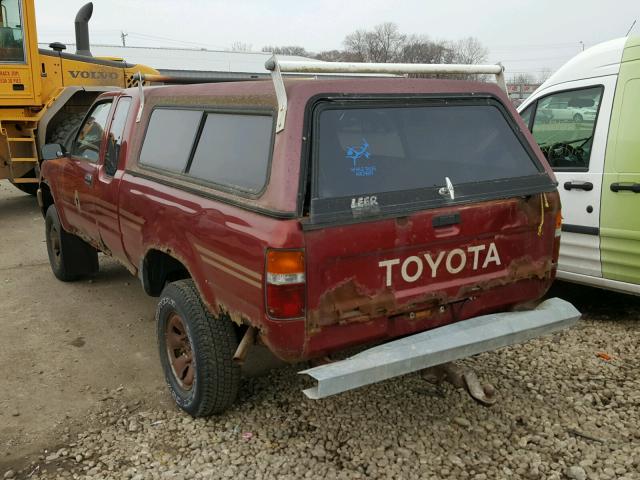 JT4VN13D3M5051786 - 1991 TOYOTA PICKUP 1/2 RED photo 3