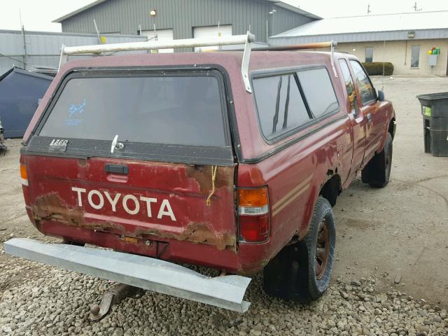 JT4VN13D3M5051786 - 1991 TOYOTA PICKUP 1/2 RED photo 4