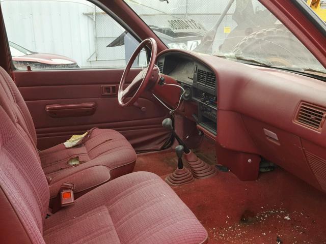 JT4VN13D3M5051786 - 1991 TOYOTA PICKUP 1/2 RED photo 5