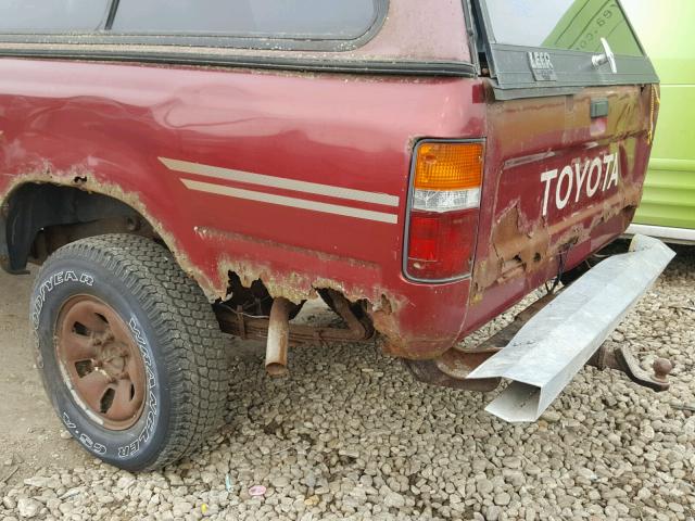 JT4VN13D3M5051786 - 1991 TOYOTA PICKUP 1/2 RED photo 9