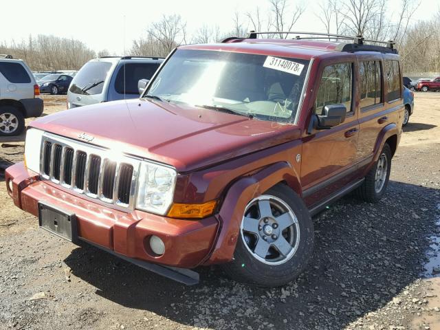 1J8HG48N57C595662 - 2007 JEEP COMMANDER MAROON photo 2