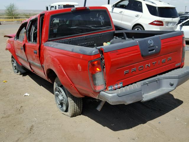 1N6ED27T44C446255 - 2004 NISSAN FRONTIER C RED photo 3