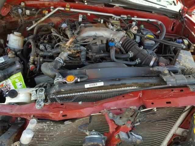 1N6ED27T44C446255 - 2004 NISSAN FRONTIER C RED photo 7