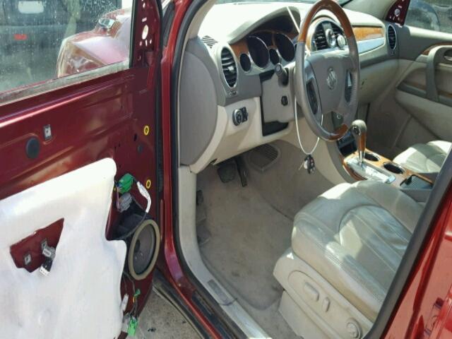 5GAEV23788J216567 - 2008 BUICK ENCLAVE CX RED photo 9