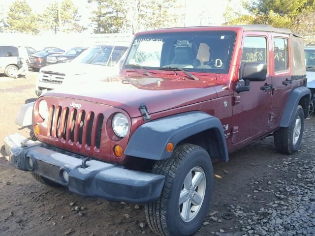 1J4GA39127L145875 - 2007 JEEP WRANGLER X MAROON photo 2