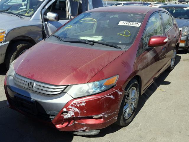 JHMZE2H70AS029329 - 2010 HONDA INSIGHT EX RED photo 2