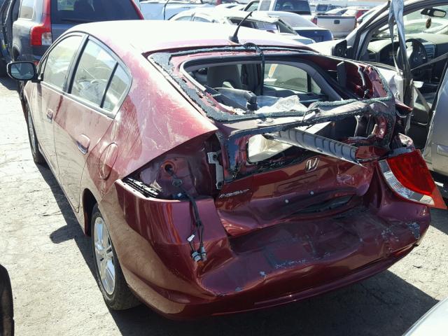 JHMZE2H70AS029329 - 2010 HONDA INSIGHT EX RED photo 3