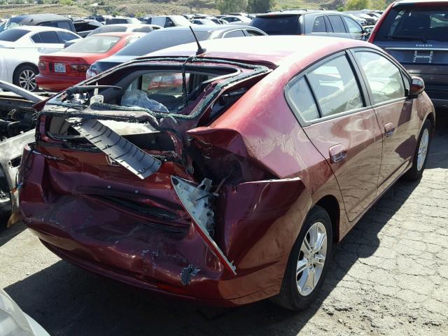 JHMZE2H70AS029329 - 2010 HONDA INSIGHT EX RED photo 4