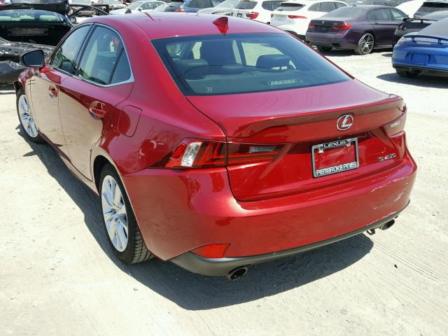 JTHBF1D24F5067042 - 2015 LEXUS IS 250 RED photo 3