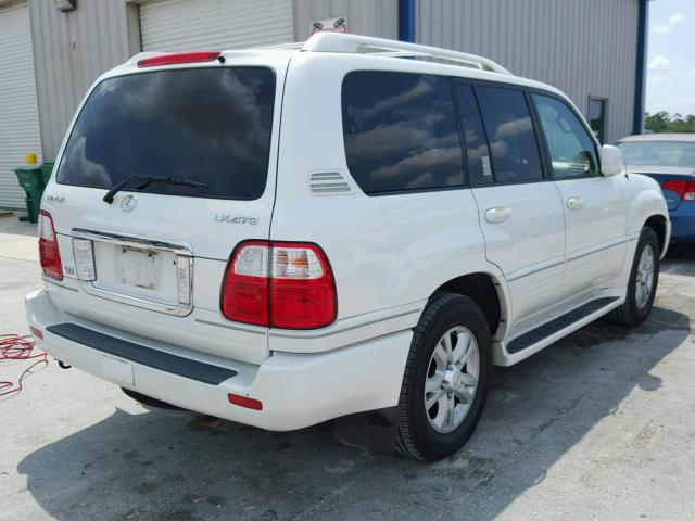 JTJHT00W343547666 - 2004 LEXUS LX 470 WHITE photo 4