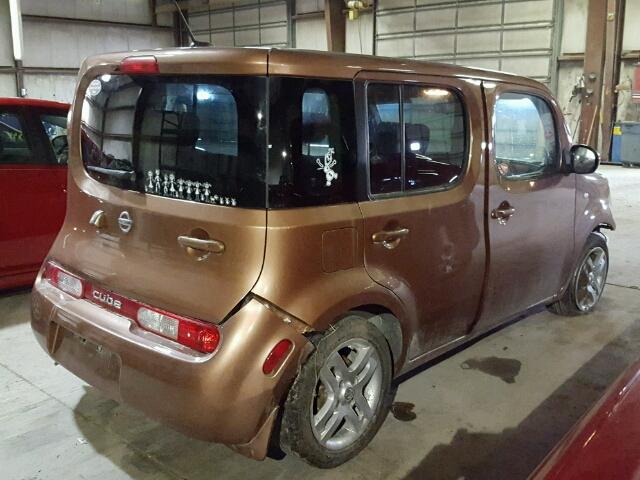 JN8AZ2KR6BT207256 - 2011 NISSAN CUBE BASE BURGUNDY photo 4