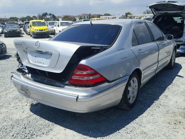 WDBNG70J11A183003 - 2001 MERCEDES-BENZ S 430 SILVER photo 4