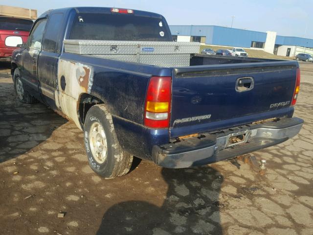 2GCEC19T811360235 - 2001 CHEVROLET SILVERADO BLUE photo 3