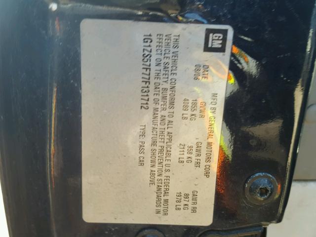 1G1ZS57F77F131712 - 2007 CHEVROLET MALIBU LS ლურჯი ფოტო 10