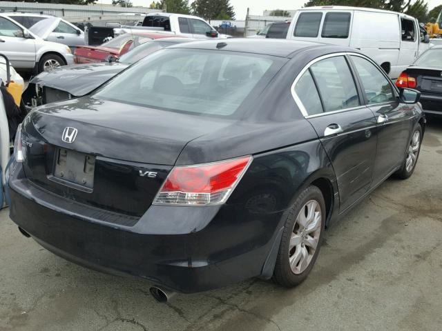 1HGCP36868A086011 - 2008 HONDA ACCORD EXL BLACK photo 4