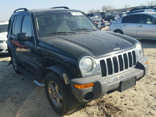 1J4GL48194W113324 - 2004 JEEP LIBERTY SP BLACK photo 1