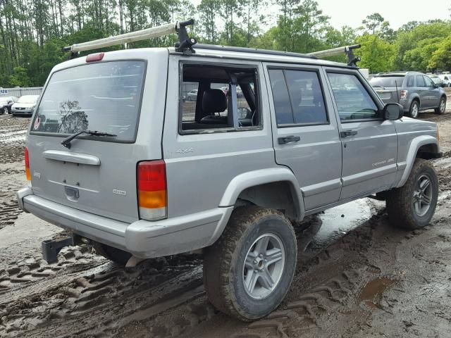 1J4FF58S8YL231678 - 2000 JEEP CHEROKEE C SILVER photo 4