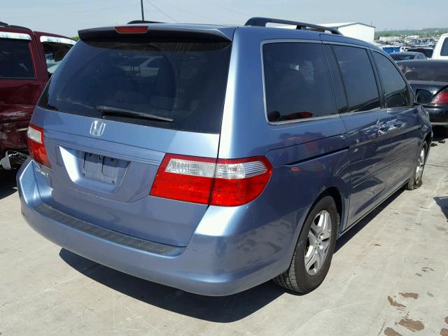 5FNRL38417B038131 - 2007 HONDA ODYSSEY EX BLUE photo 4